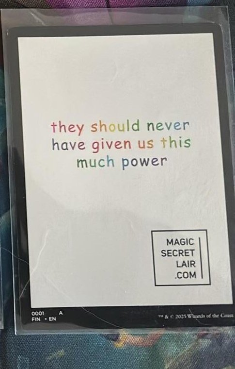 Secret Lair // Collector Booster advertising insert, Face 0001